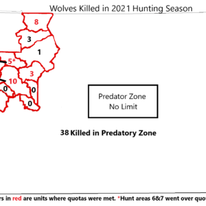 2021 Wolf kill map - Wyoming Wildlife Advocates